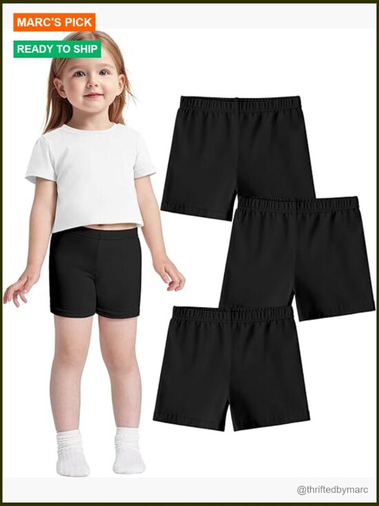 Other - 3 Pack Baby Girls Bike Shorts Toddler Athletic Dance Soft Cotton Summer Clothes